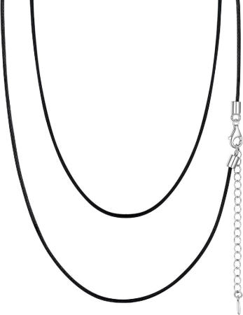 [해외]PROSILVER 스트링 목걸이 체인 전용 레이디스 맨즈 실버 925 쇠장식 링 초커 왁스 코드 스포츠 방수 조절