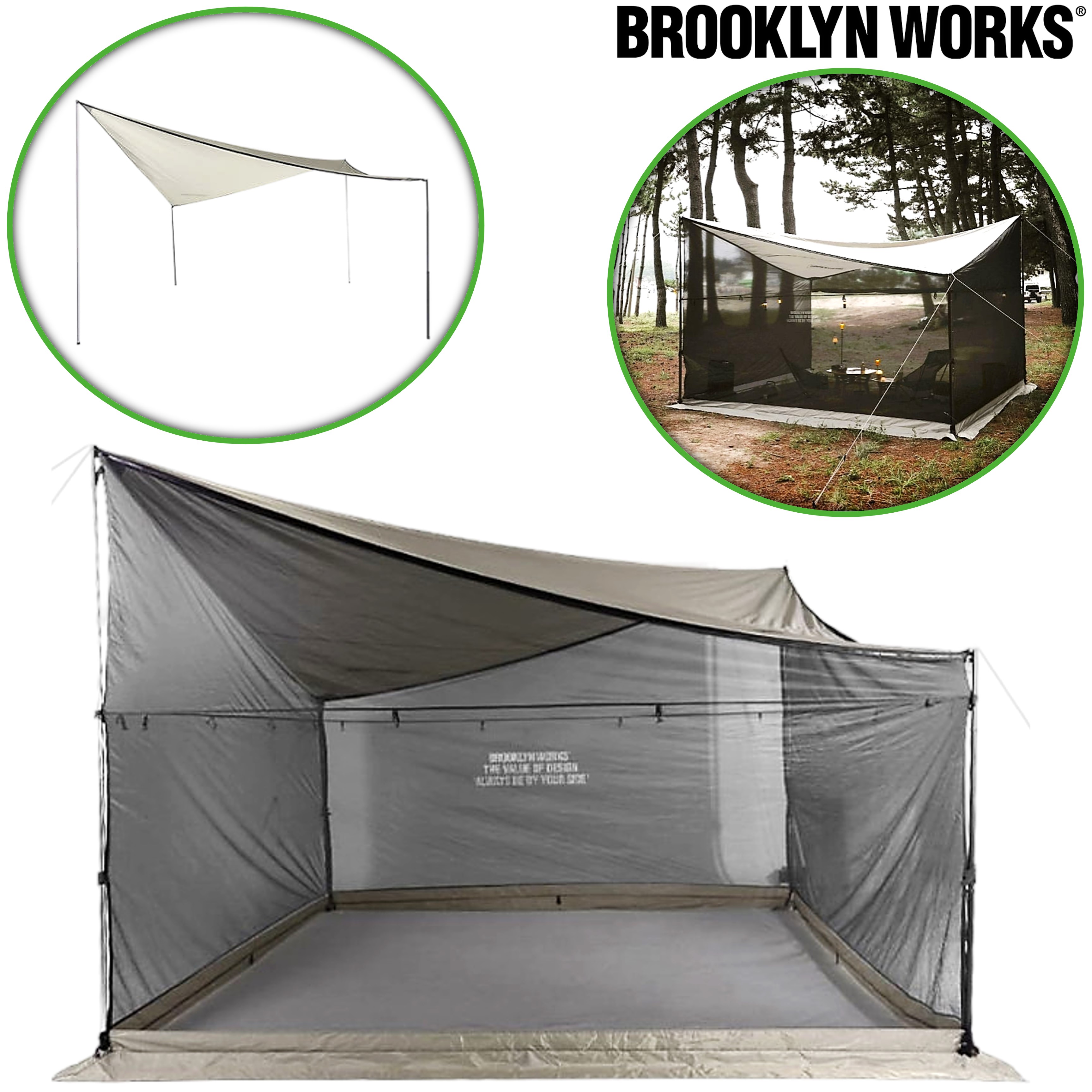 브루클린웍스 메쉬 타프 스크린 세트 쉘터 타프쉘 모기장 방충망 캠핑