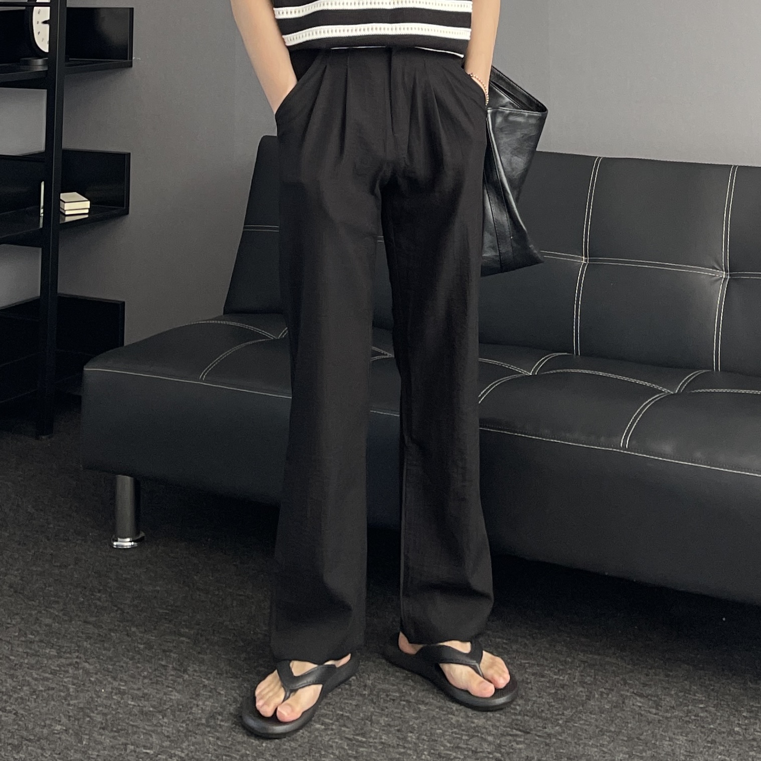 남자린넨슬랙스 남자여름슬랙스 여름긴바지 린넨팬츠 이미지 8