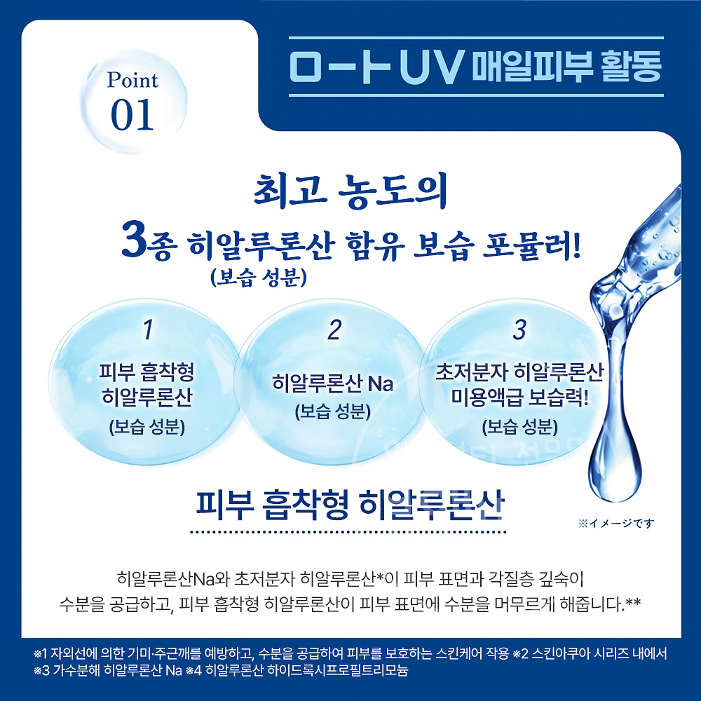 일본 스킨아쿠아 선크림 히알루론산 UV 세럼 70g - 상세 이미지 3