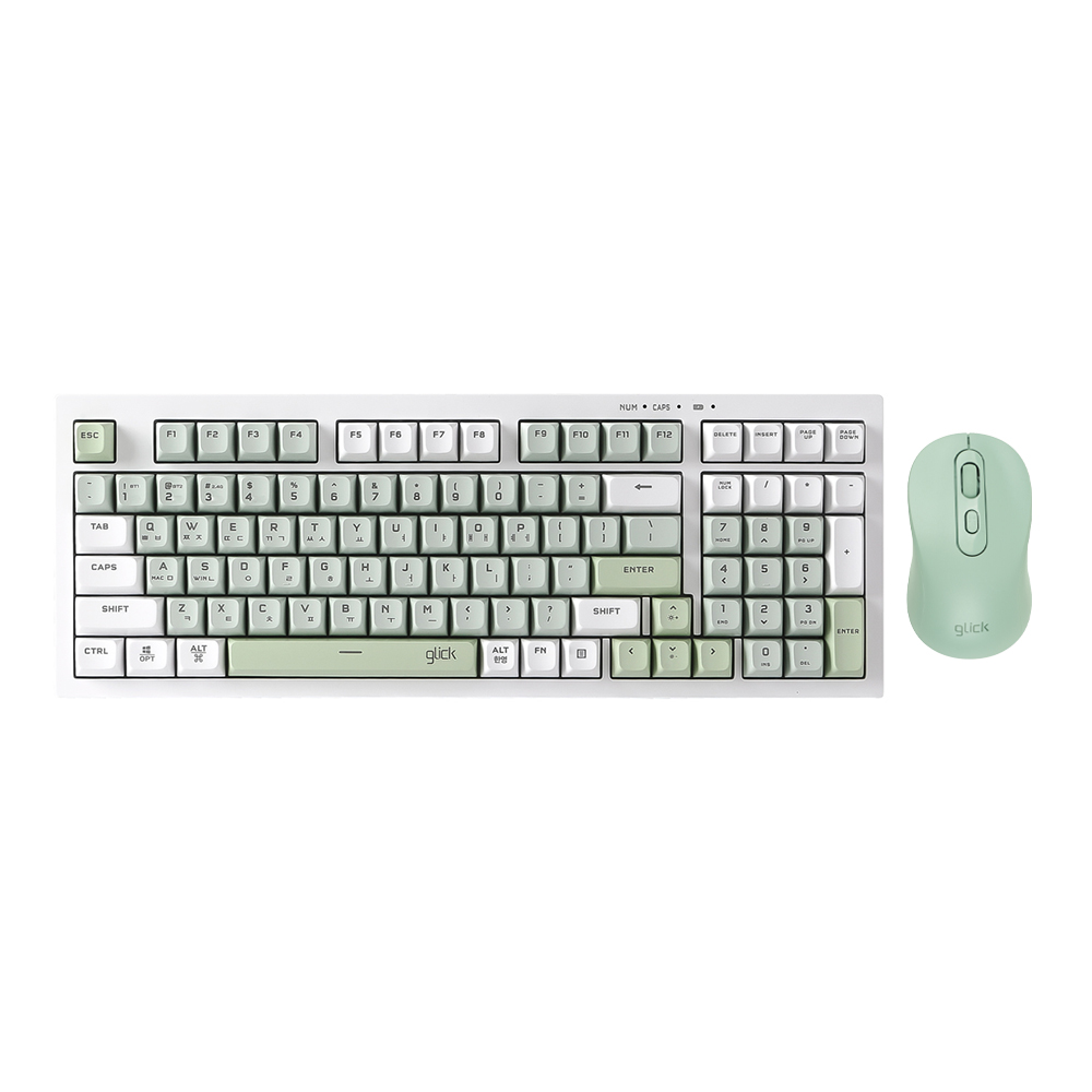 지클릭커 오피스프로 WMK90 사일런스 M 무소음 무선 블루투스 키보드 마우스 세트 98 Poker - 상세 이미지 3