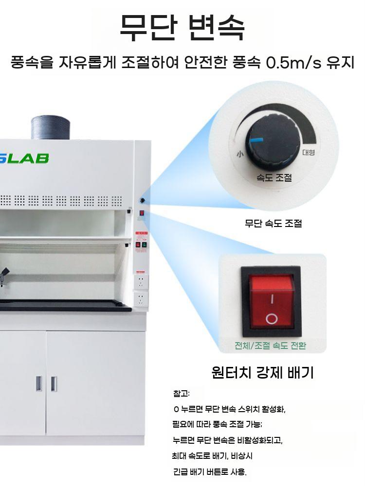 실험실 흄후드 배기함 국소 배기장치 연구실 후드 작업대 환기 덕트 환풍 탁상형 이미지 6