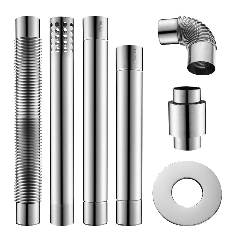 스테인리스 자바라연통 주름관 보일러 배기관 후드 덕트 100cm 배연관