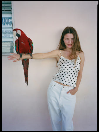 [해외]리얼리제이션 에비 실크 민소매 탑 돌체 스팟 여성