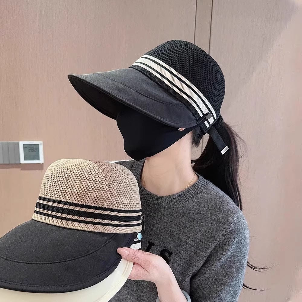 브림 버킷햇 넓은 챙모자 UPF50+ 효과적인 자외선 차단 여름 비치모자 - 상세 이미지 4