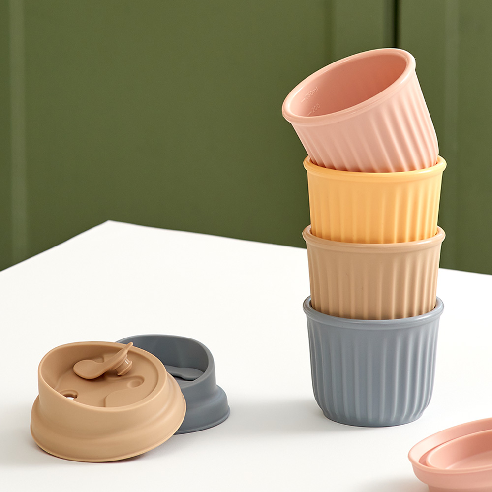 마미스테이블 아기빨대컵 S(250ml) 최상급 식품등급 실리콘 간편한세척(빨대솔포함)