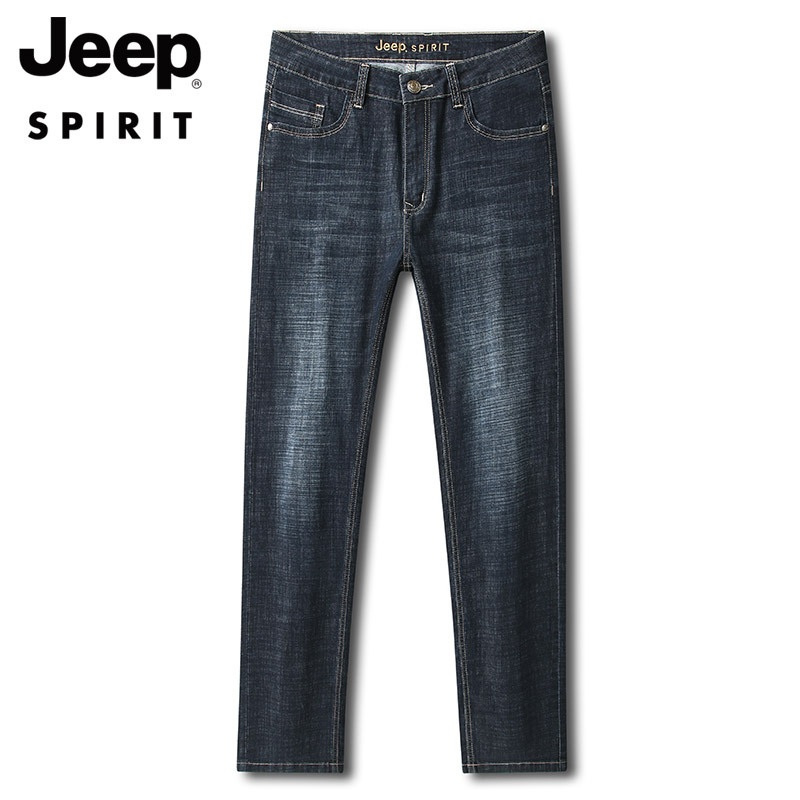 JEEP SPIRIT 남자 청바지 여름 일자핏 스판 캐주얼 슬랙스 팬츠 - 상세 이미지 2