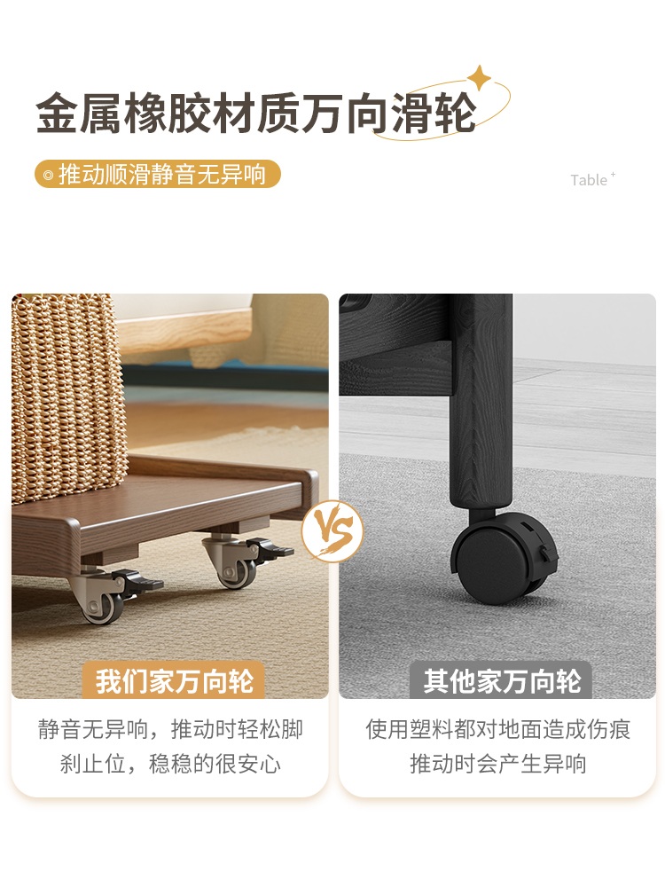 이동식테이블 트롤리 수납 정리함 웨건 정리 선반 테이블 - 상세 이미지 3