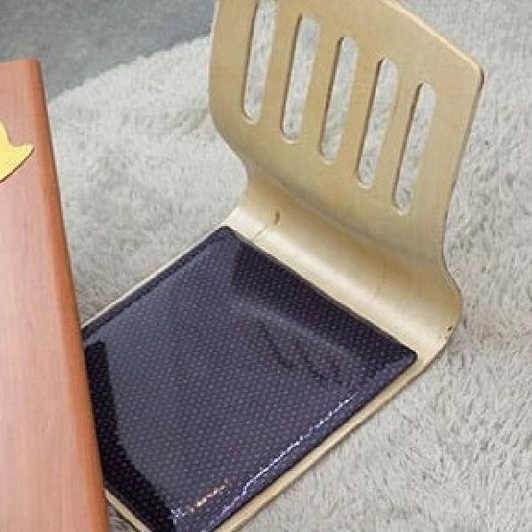 좌식 허리 받침대 의자 바닥에 앉는 나무 좌식 의자 - 상품 이미지