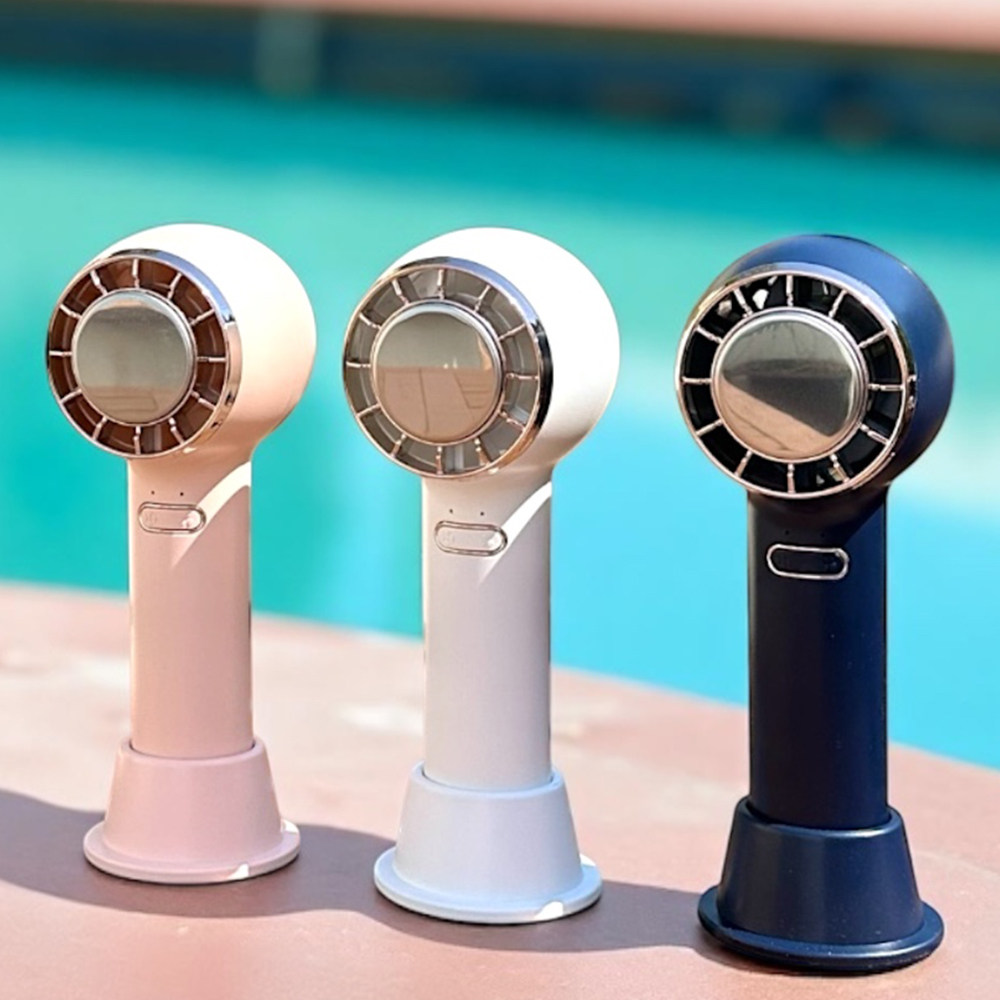 에디토 휴대용 냉각 선풍기 6엽팬 핸드 넥 파워 쿨링 손 에어컨 초경량 미니 손풍기