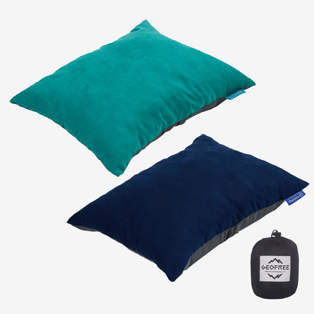 지오프리 인플레이트 메모리폼 캠핑 베개 에어 사각 휴대용 캠핑용 초경량 여행용 차박용품