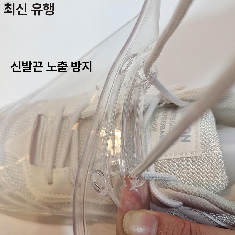 미용실 신발덮개 커버 머리카락 오염방지 방수 투명 소형 230~250 - 상세 이미지 4