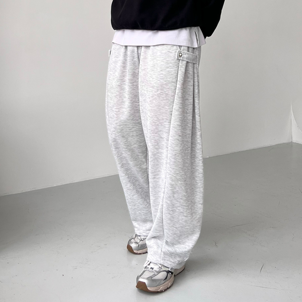 스웻팬츠 벌룬팬츠 남자통바지 사이드스냅 - 상품 이미지