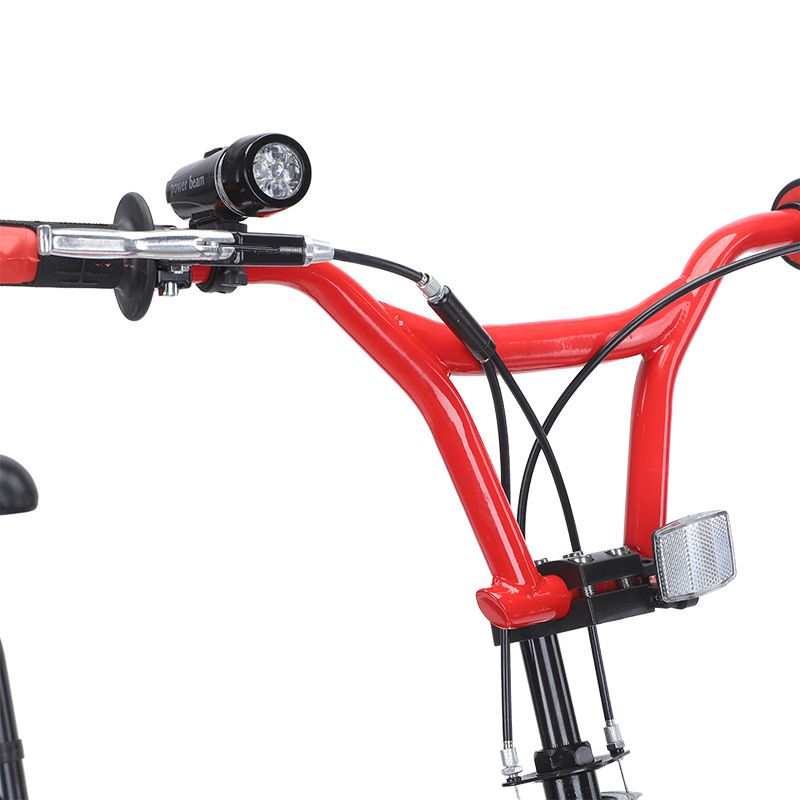 BMX 묘기자전거 초보 입문용 소형자전거 산책 출퇴근용 실버 20인치 - 상세 이미지 4