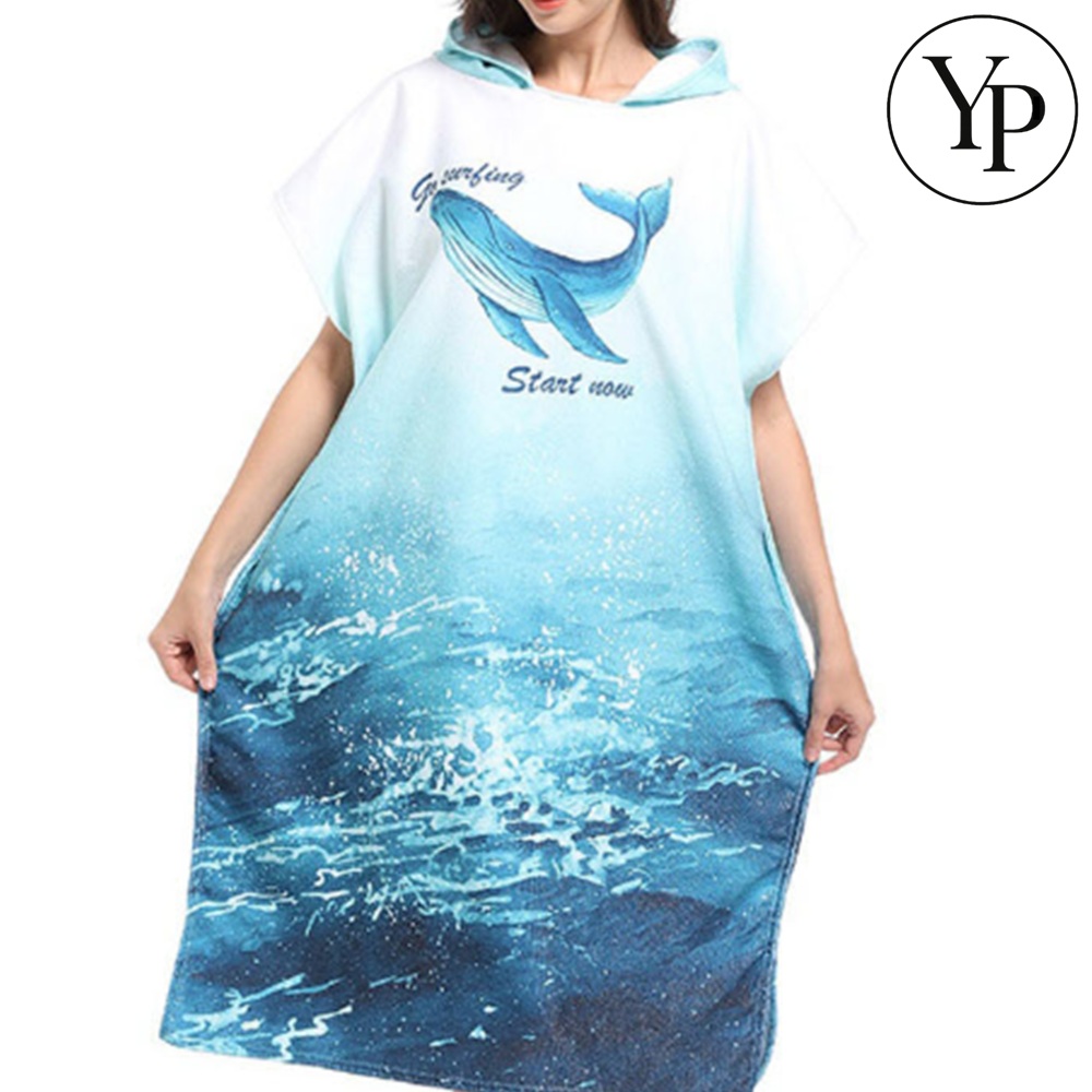 입는 대형 비치타올 수건 수영장 물놀이 샤워 타월 판초 후드 목욕 가운