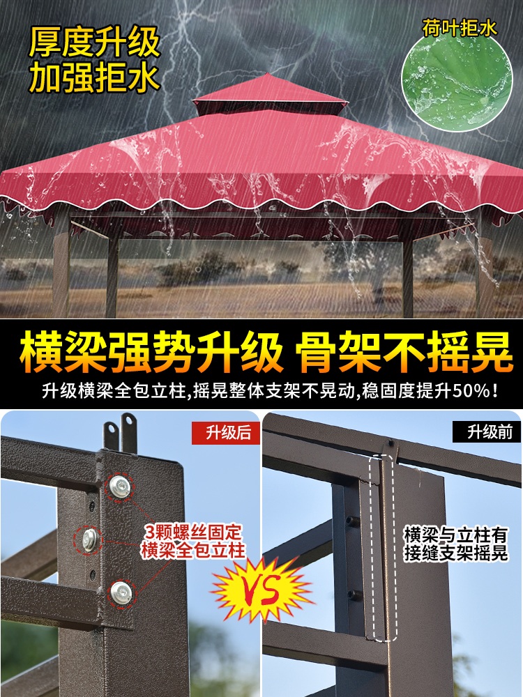 야외 파고라 원두막 바베큐장 정자 조립식 옥상 테라스 - 상세 이미지 4