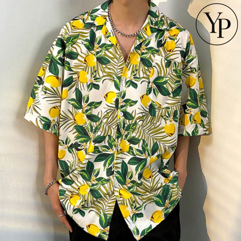 남성 하와이안 셔츠 휴양지 남방 카라넥 화려한 꽃무늬 바캉스 해변 패션