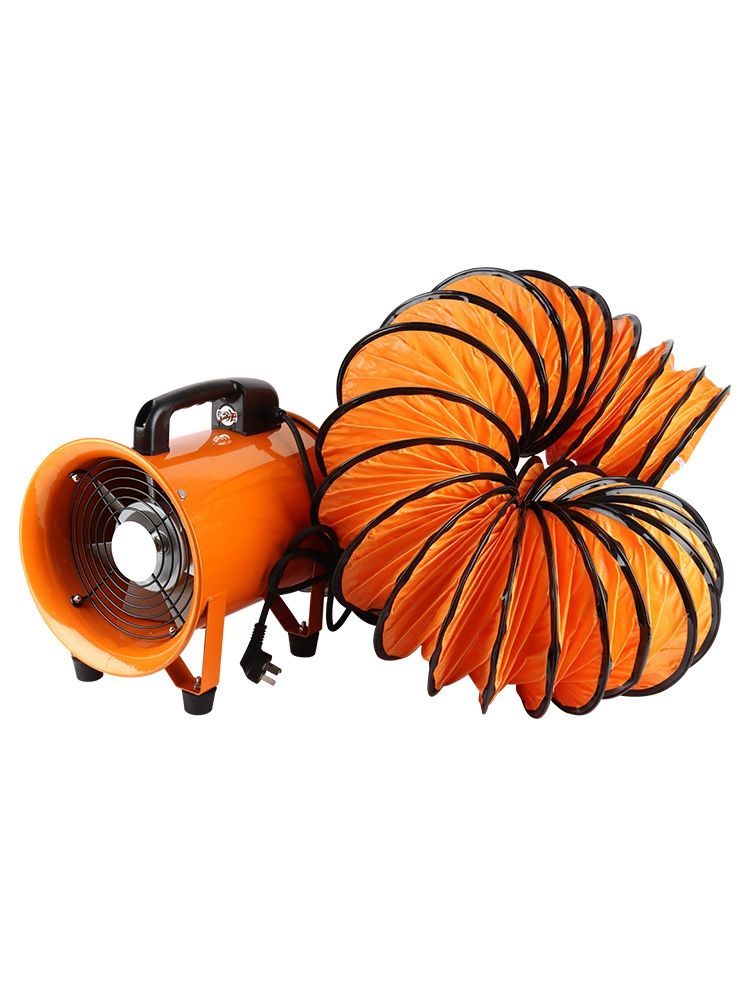 220V 이동식 저소음 산업용 배풍기 공간 절약형 대풍량 송풍기 10인치 손잡이 축류풍기5m 덕트