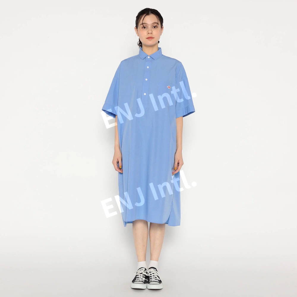 단톤 여성 포플린 셔츠 반팔원피스 JD-3655CPL LT SAX - 상세 이미지 4