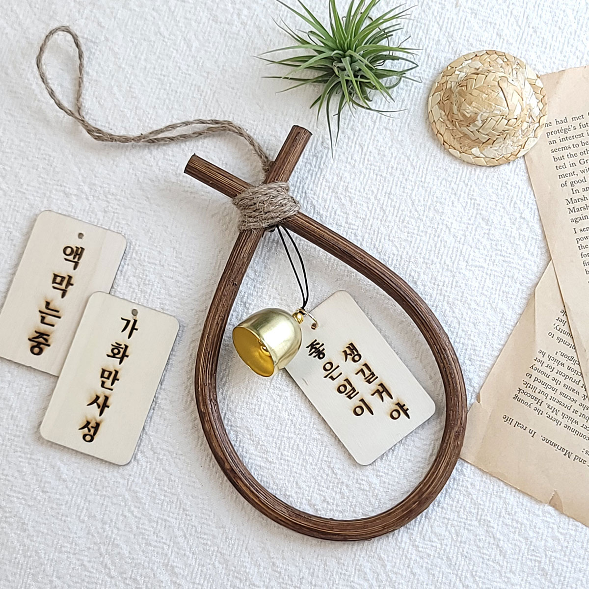 도어벨 소코뚜레 현관문종 이사 개업 외국인 선물 액막이 집들이 개업 - 상품 이미지