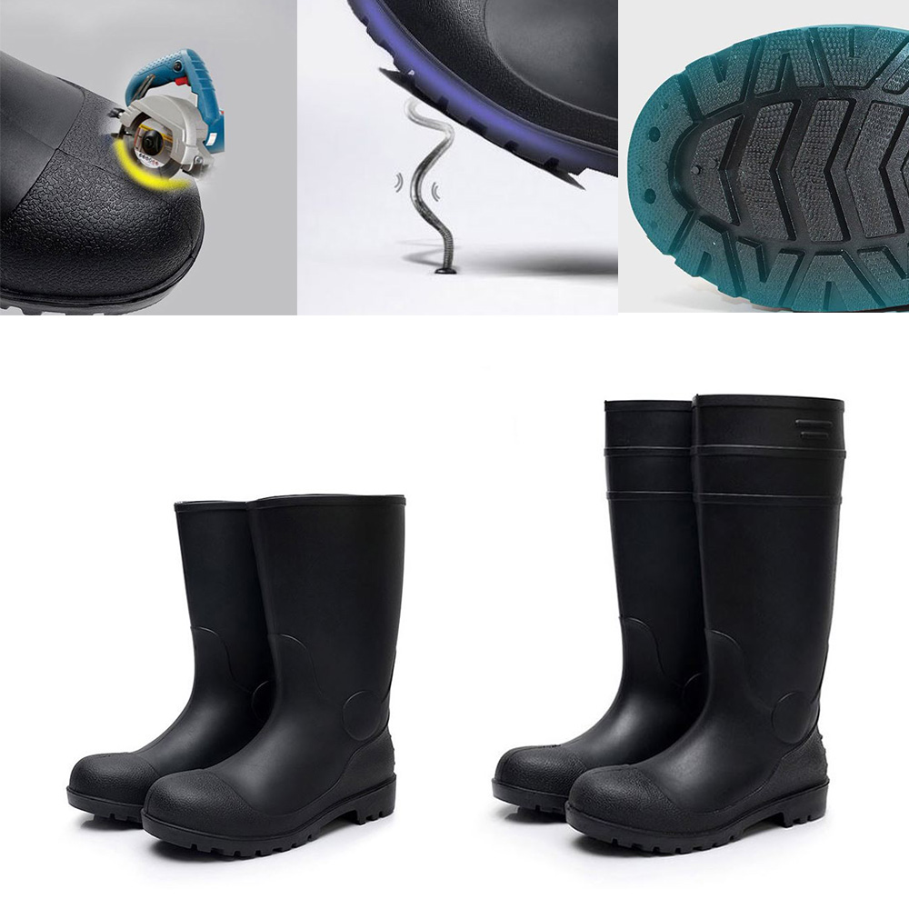 남녀 고무 장화 여름 장마 스틸 발등보호 안전 작업화