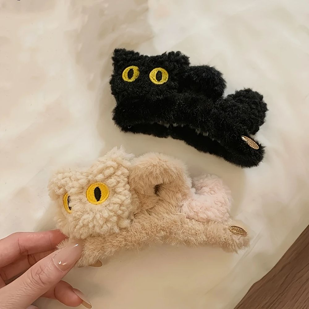고양이 헤어집게핀 올림머리 집게핀 헤어핀 반묶음 헤어 클립 귀여운 고양이 캐릭터 집게 이미지 6