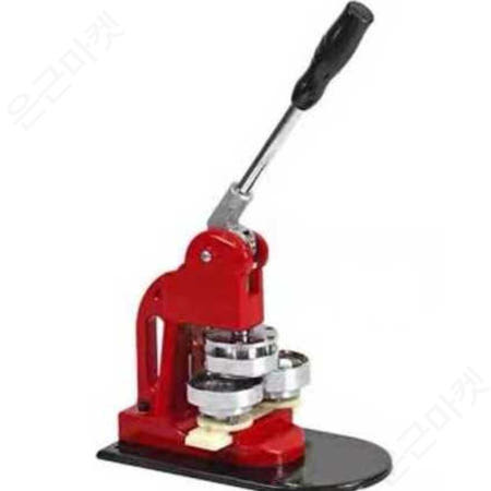 [해외]뱃지 핀 버튼 프레스 만들기 제작 기계 1. 58MM레드+소모품100+원형종이100