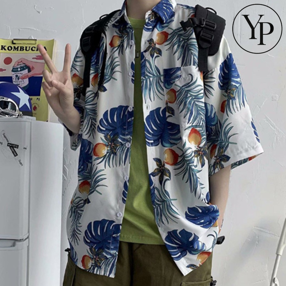 빅사이즈 남성 하와이안 셔츠 여름 트로피컬 휴양지 알로하 남방 캐주얼 바캉스 의류