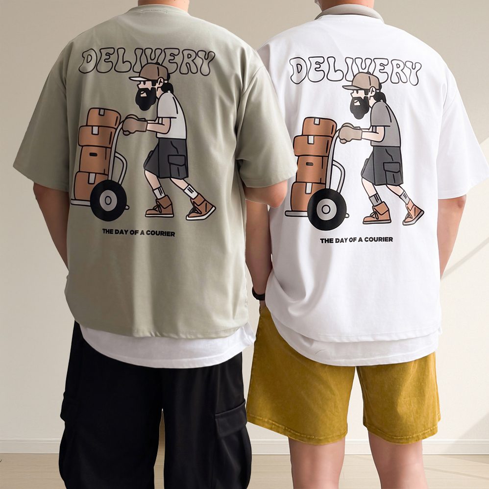 쿨반팔티 커플반팔티 어깨넓어보이는옷 - 상품 이미지