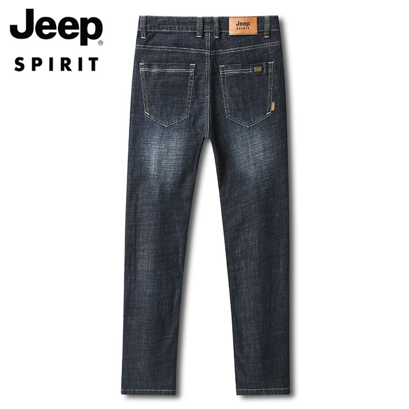 JEEP SPIRIT 남자 청바지 여름 일자핏 스판 캐주얼 슬랙스 팬츠 - 상세 이미지 4