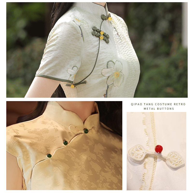 레트로 단색 투명 유리구슬 단추 크리스탈볼 25개 DIY 리폼 수공예 재료 연두 16L 10.0 MM - 상세 이미지 2