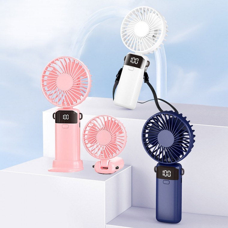 KC인증 휴대용 선풍기 LED 5단 냉각 접이식 핸디 DD-13193 - 메인 이미지