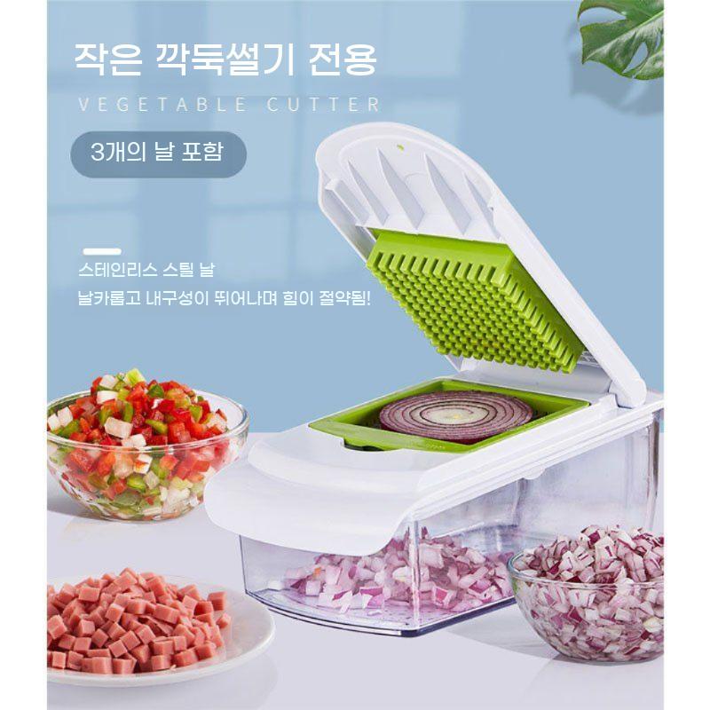 깍뚝 사각 썰기 감자 깍뚝썰기 슬라이서 당근 양파 큐브썰기 햄 커팅기 절단기 - 상세 이미지 3