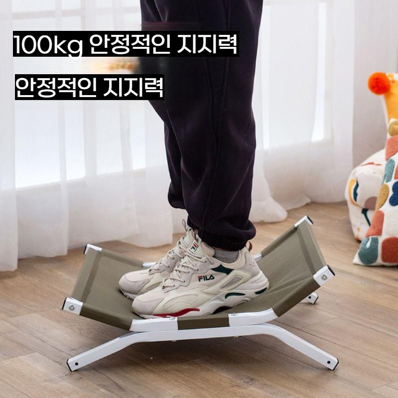 강아지 캠핑 베드 소형견 침대 반려동물 펫베드 철제 아미그린 소형 - 상세 이미지 4