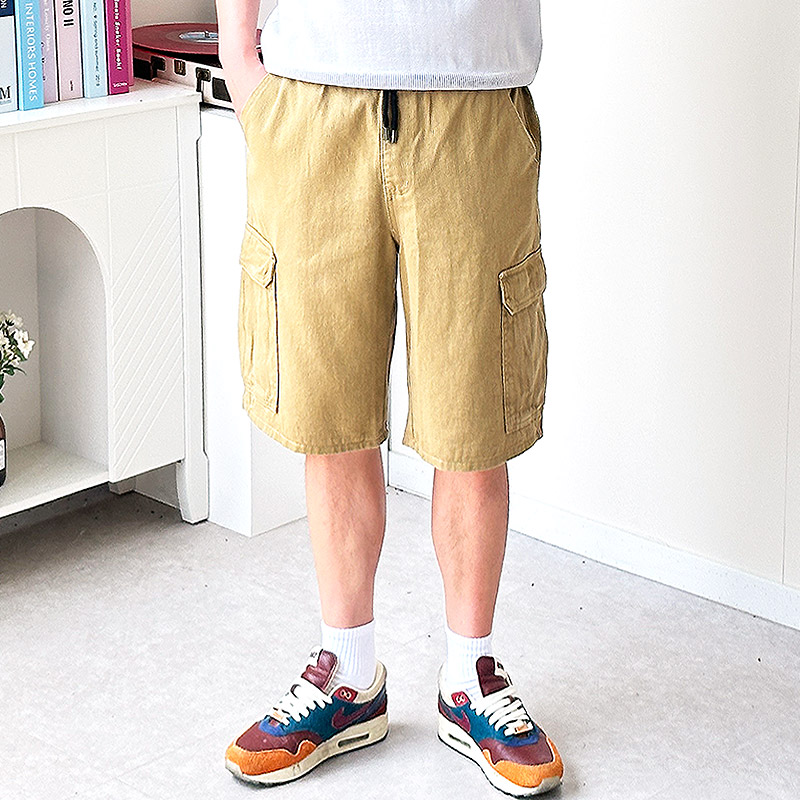 남자 버뮤다팬츠 와이드반바지 카고반바지 - 상세 이미지 3