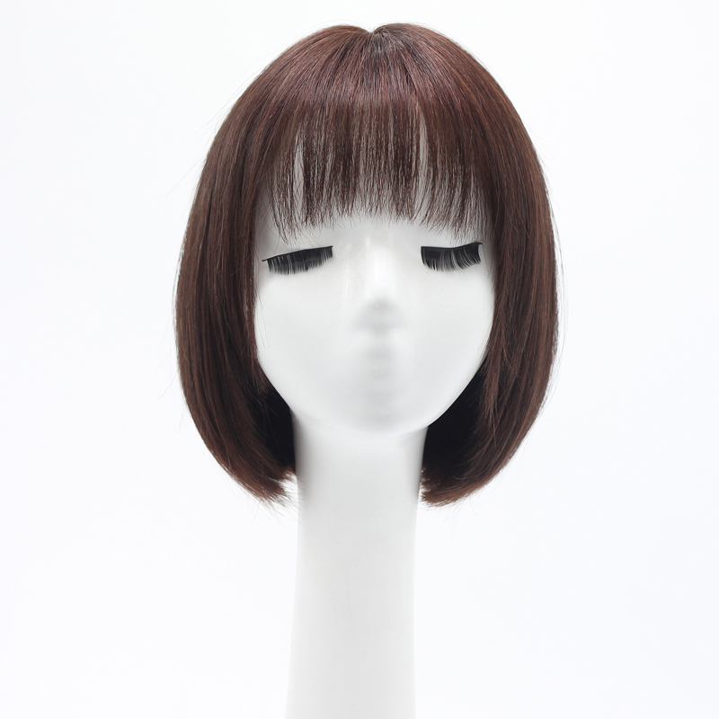 단발 짧은 머리 항암가발 진짜헤어 26cm,30cm,34cm - 메인 이미지