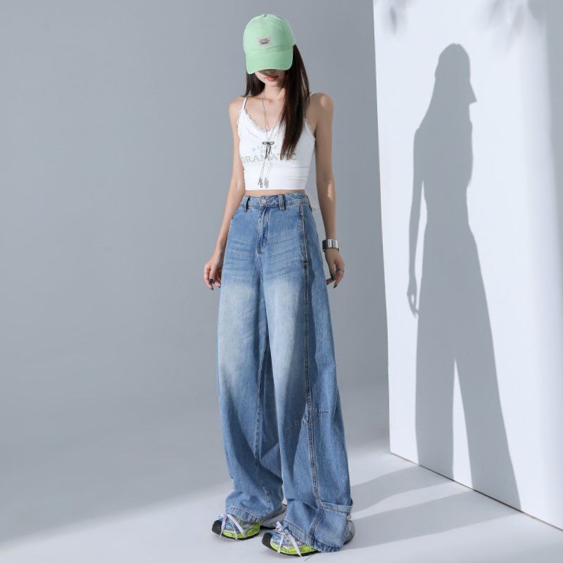 여성 2가지기장 와이드 텐셀 팬츠 봄 여름 하이웨이스트 루즈핏 쿨링 라이오셀 롱팬츠 면바지 - 상세 이미지 2