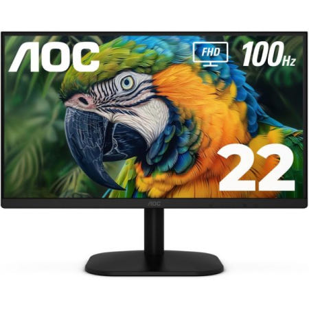 [해외]AOC 22B2HM2 22인치 풀 HD(1920 x 1080) 100Hz LED 모니터, 어댑티브 싱크, VGA x1, HDMI 플리커 프리, 로우 블루 라이트, HDR 준