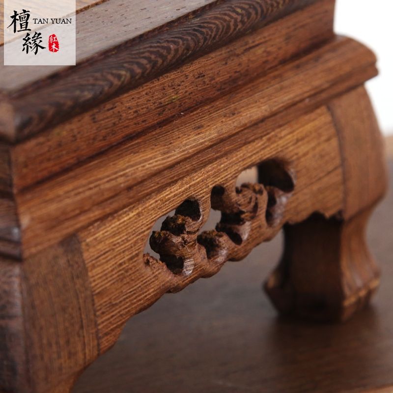 수석좌대 수석 받침대 좌대 돌 진열대 화분 수반 받침 선반 원목 조각 공예품 - 상세 이미지 5