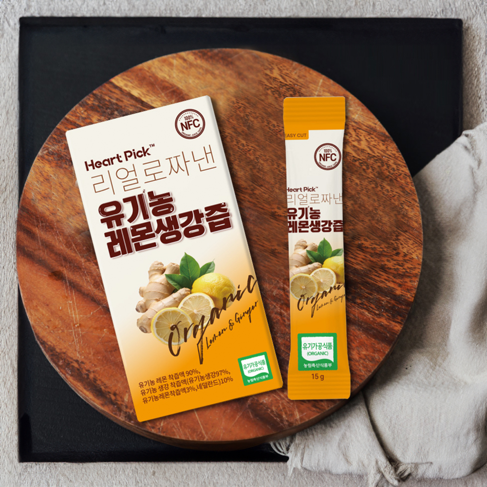 유기농 레몬생강즙 면역력 아침 건강 레몬주스 생강차 스틱 14포, 1개 - 상세 이미지 3