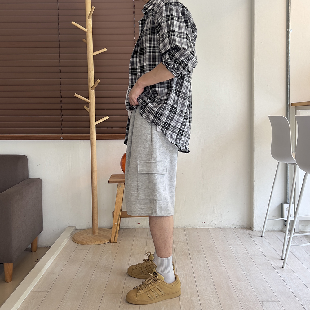 남자버뮤다팬츠 카고반바지 벌룬팬츠 남자와이드반바지 - 상세 이미지 4