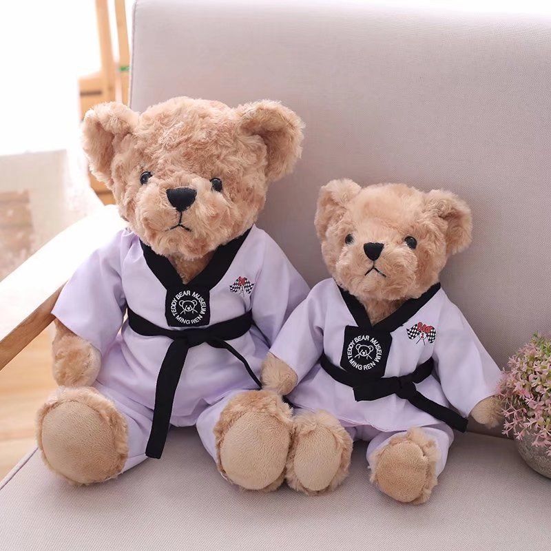 태권도 곰 인형 도복 기념품 테디베어 장식 선물 태권도복 검은띠 곰돌이 태권도장 승급 - 상세 이미지 3