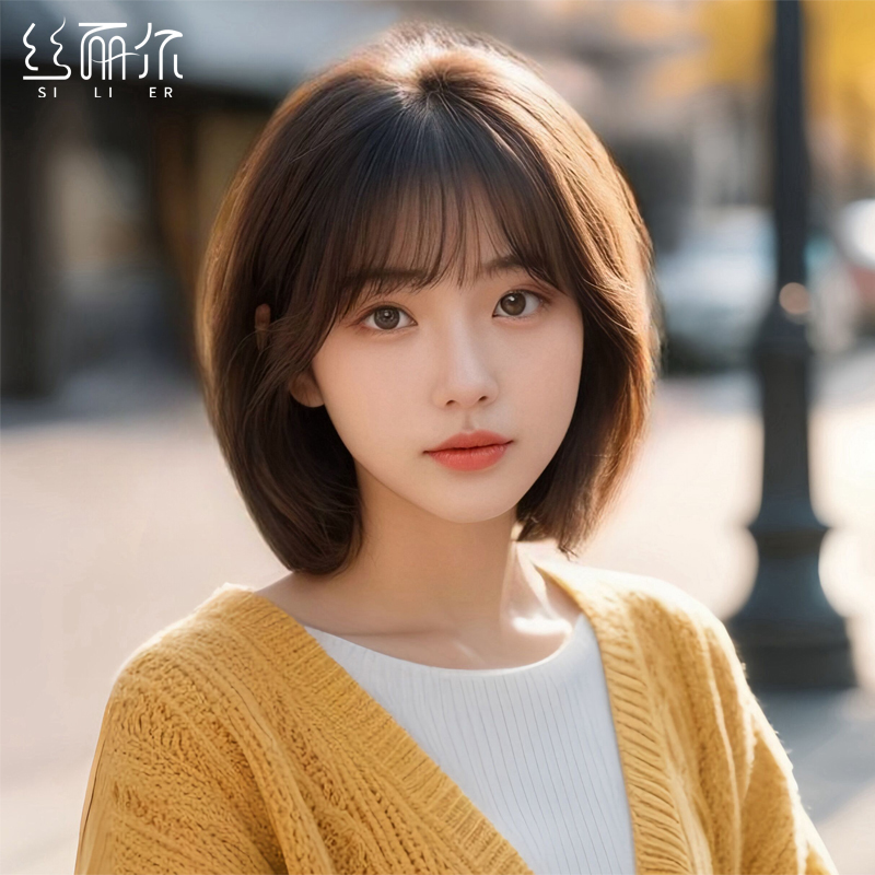 단발 짧은 머리 항암가발 진짜헤어 26cm,30cm,34cm - 상세 이미지 4