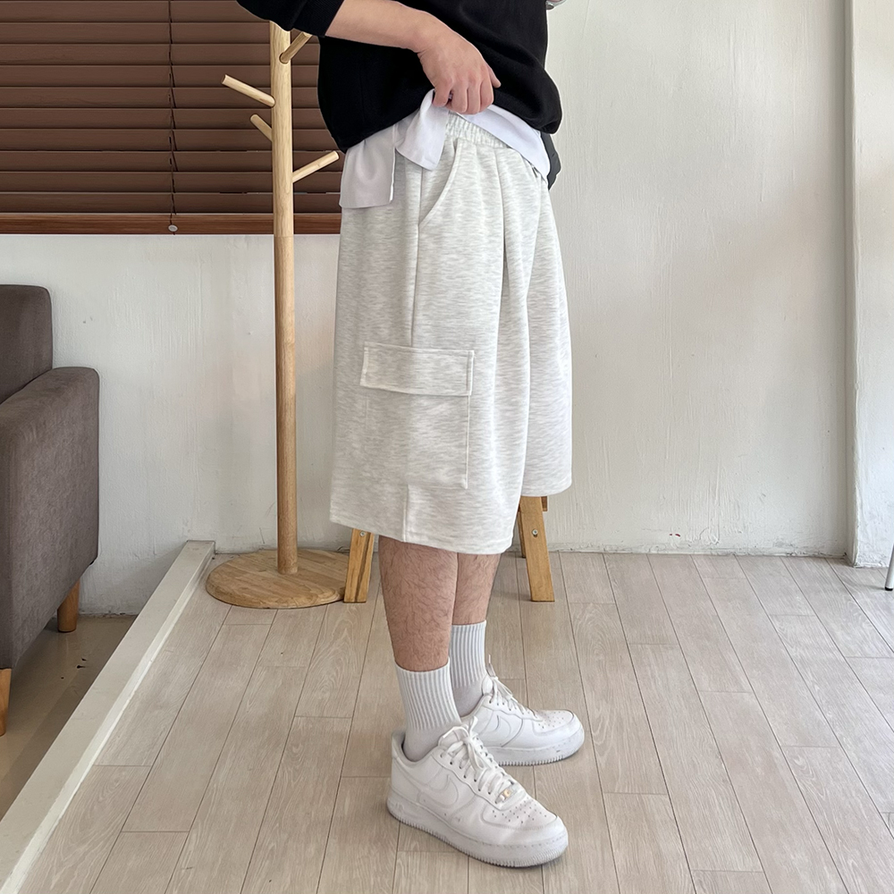 남자버뮤다팬츠 카고반바지 벌룬팬츠 남자와이드반바지 - 상세 이미지 5