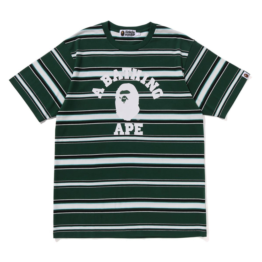 베이프 반팔티 COLLEGE STRIPE TEE 1L30-109-006 - 상품 이미지