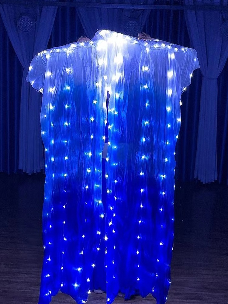 밸리댄스 조명 의상 벨리 댄스 실크 베일 선풍기 LED - 상세 이미지 3
