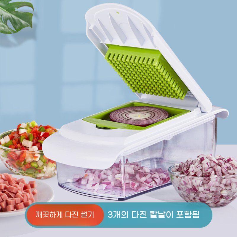 깍뚝 사각 썰기 감자 깍뚝썰기 슬라이서 당근 양파 큐브썰기 햄 커팅기 절단기 - 상세 이미지 4