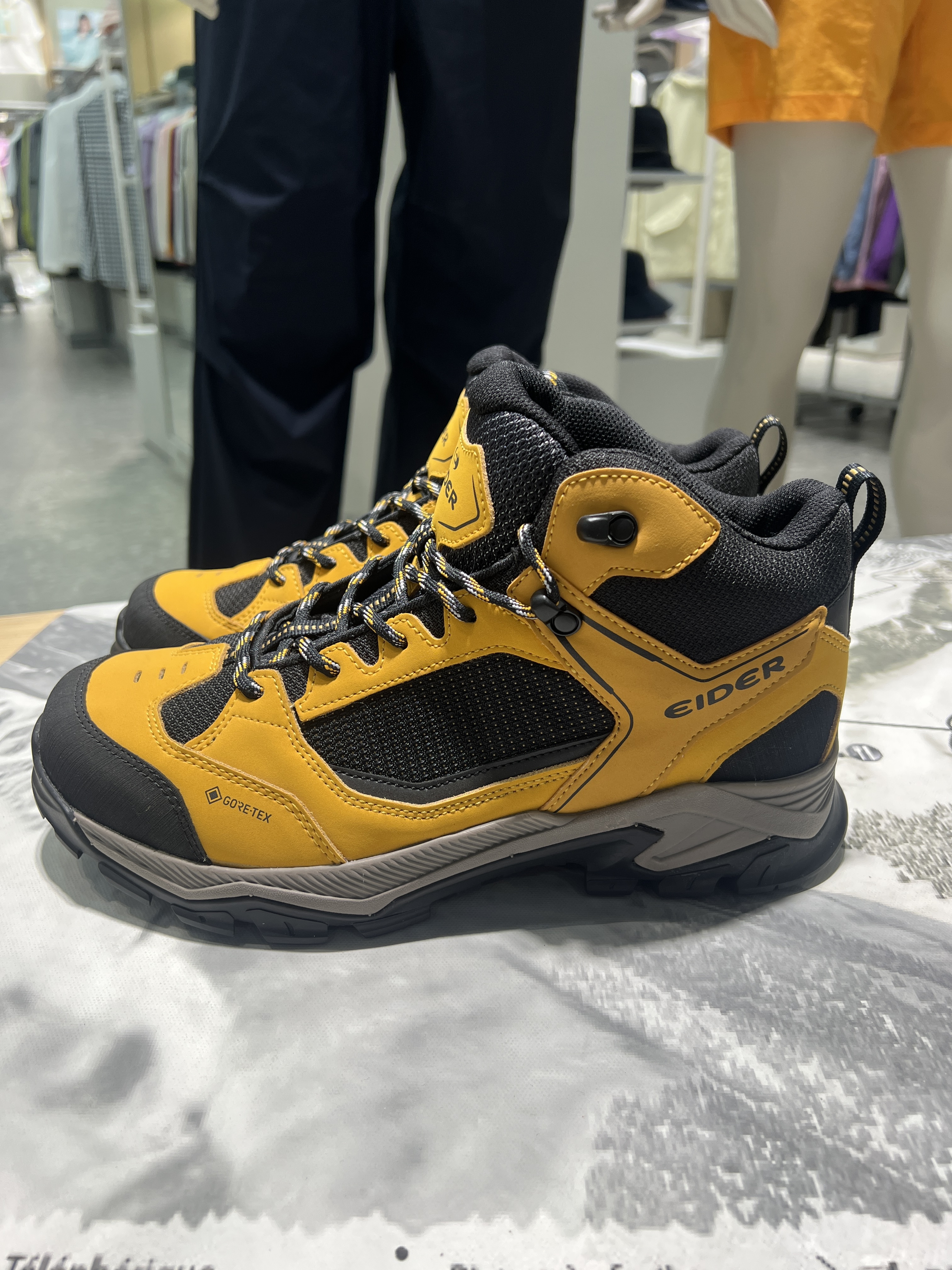 아이더 고어텍스 등산화 방수 미드컷 헥타르 F24G0 옐로우, 255 - 상세 이미지 4