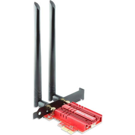 [해외]WiFi 카드 5400Mbps PCIe 6E 카드, 블루투스 5.2, 인텔 AX210 칩, 트라이밴드(6GHz/5GHz/2.4GHz) PC용 무선 6 Windows 11/1