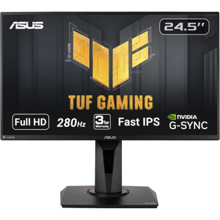 [해외]ASUS TUF 게이밍 VG259QM 24.5인치 모니터, 1080P 풀 HD(1920 x 1080), 빠른 IPS, 280Hz, G-SYNC 호환, 익스트림 로우 모션 블